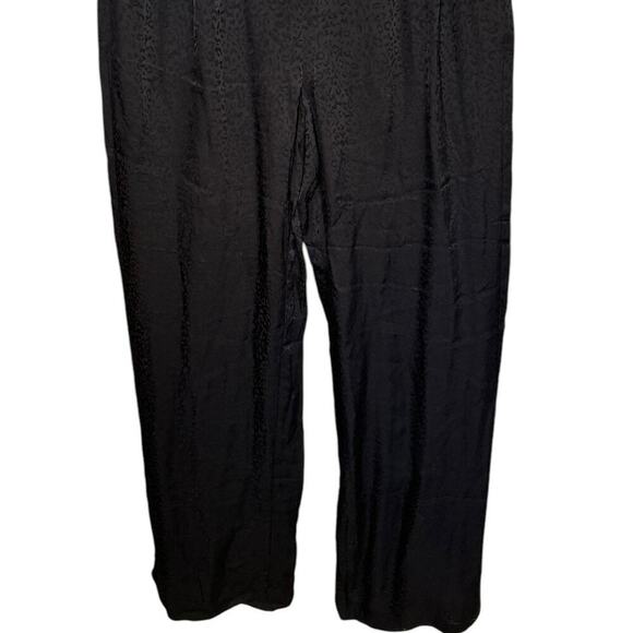 Good American 80s Leopard Jacquard Pants Wide Leg Flowy High Waist Size Medium - Picture 6 of 10